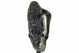 Amethyst Geode Section on Metal Stand - Uruguay #171887-1